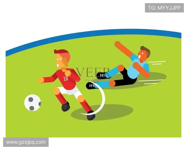 足球明星卡通形象踢人趣味插画展现精彩瞬间